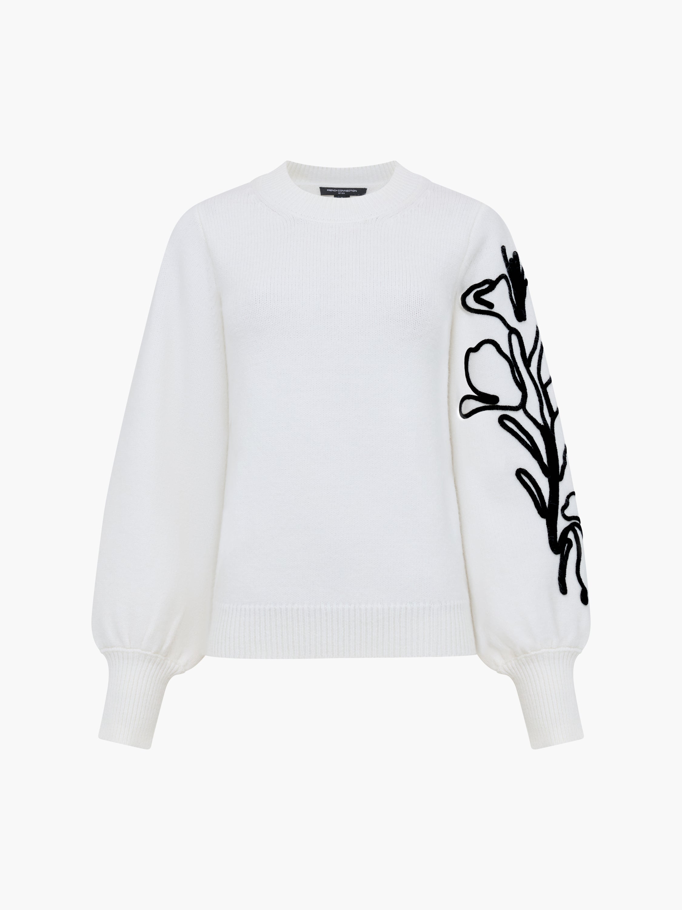 Patrice Floral Embroidered Sleeve Jumper
