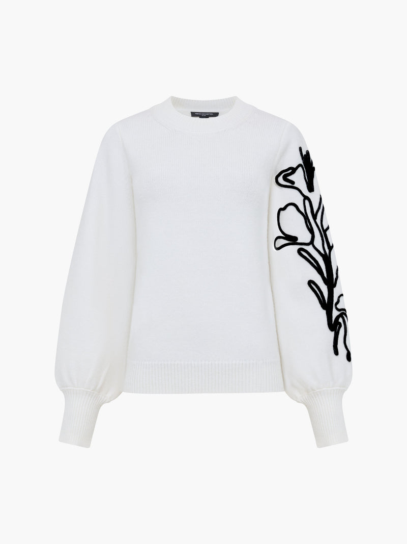 Patrice Floral Embroidered Sleeve Jumper
