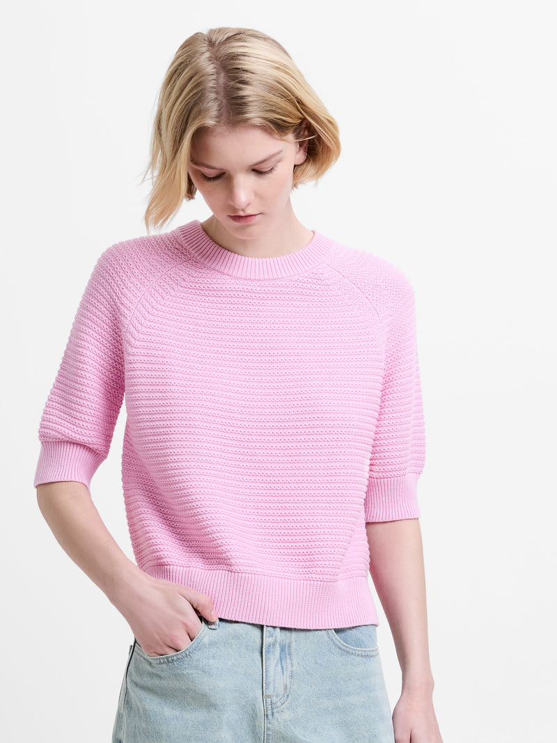 Lily Mozart Purl Knit Short Sleeve Jumper