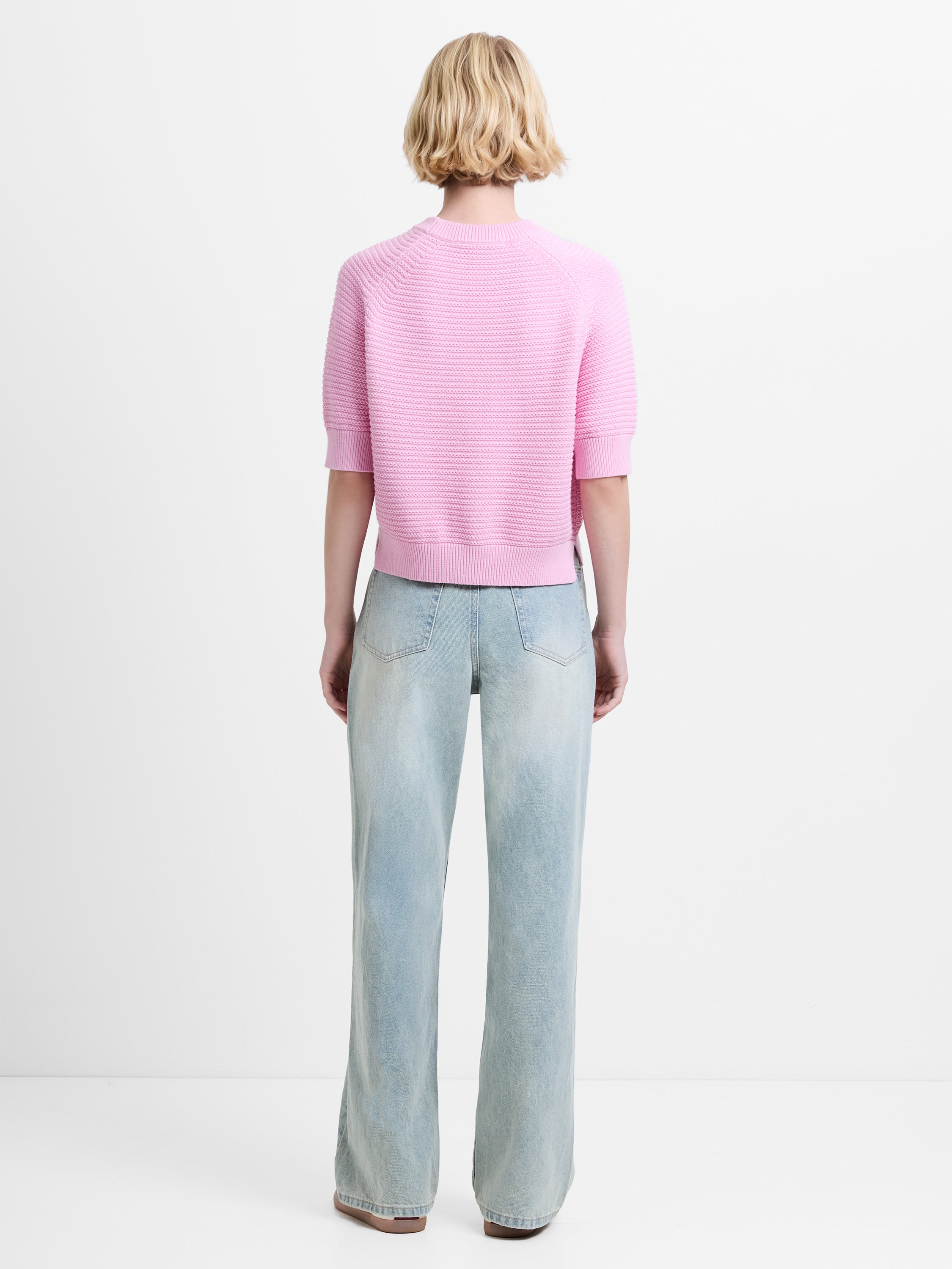 Lily Mozart Purl Knit Short Sleeve Jumper