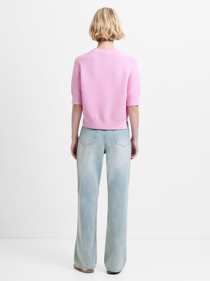 Lily Mozart Purl Knit Short Sleeve Jumper