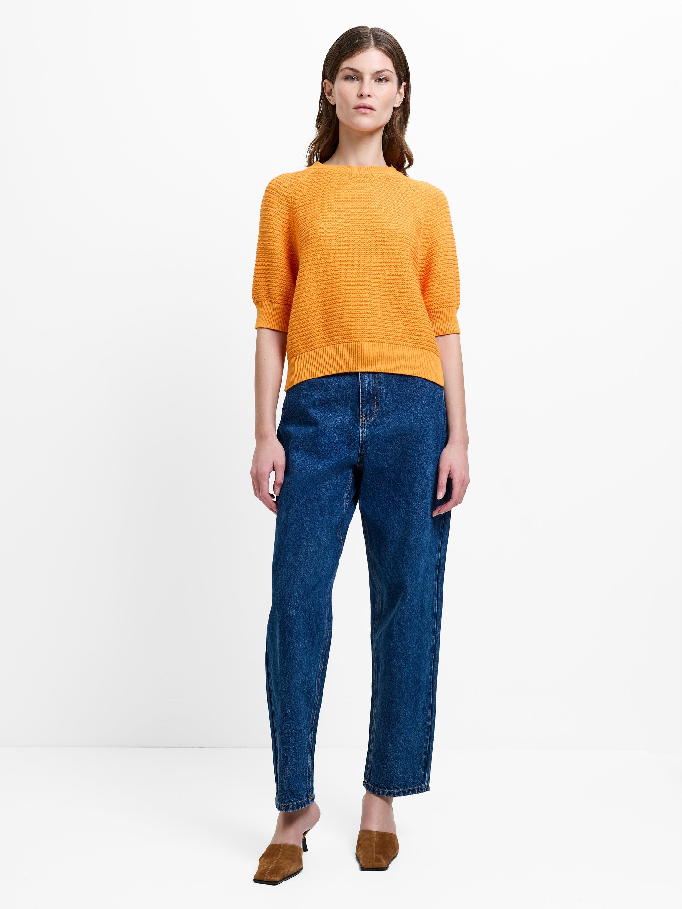 Lily Mozart Purl Knit Short Sleeve Jumper