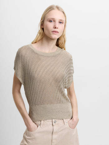 Jada Metallic Knit Top