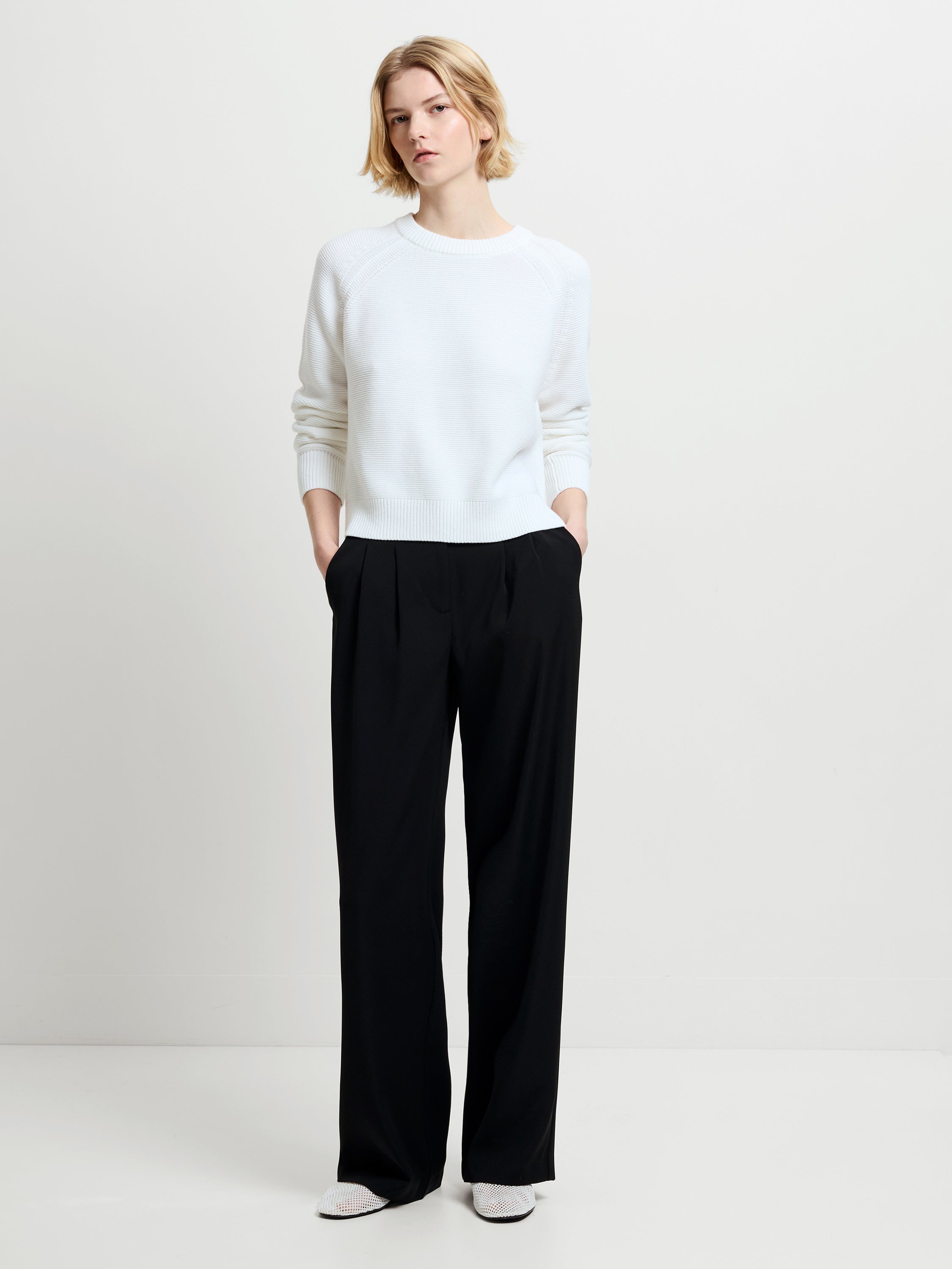 Lilly Mozart Crew Neck Jumper Summer White | French Connection EU