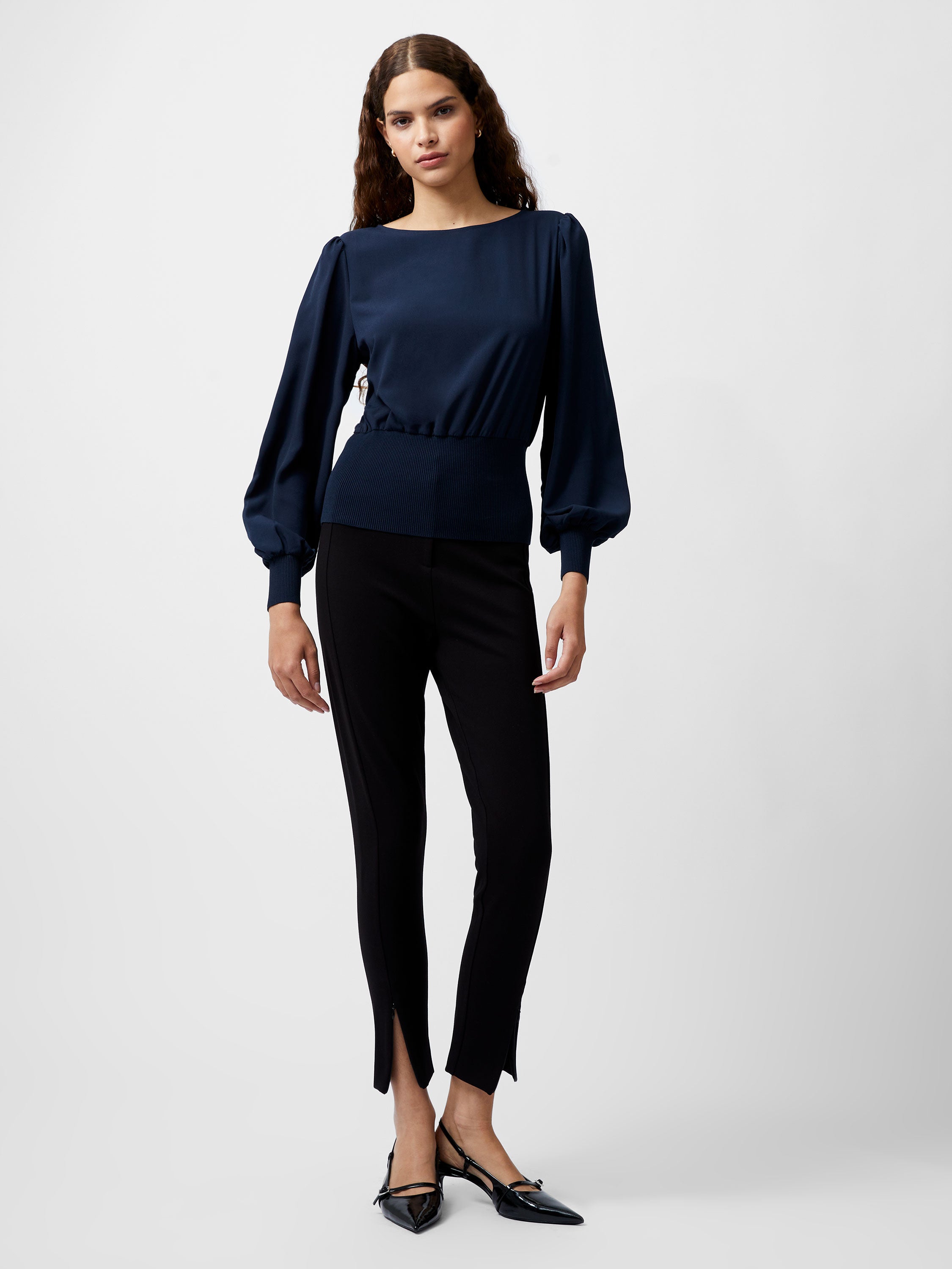 Krista Knit Slash Neck Jumper