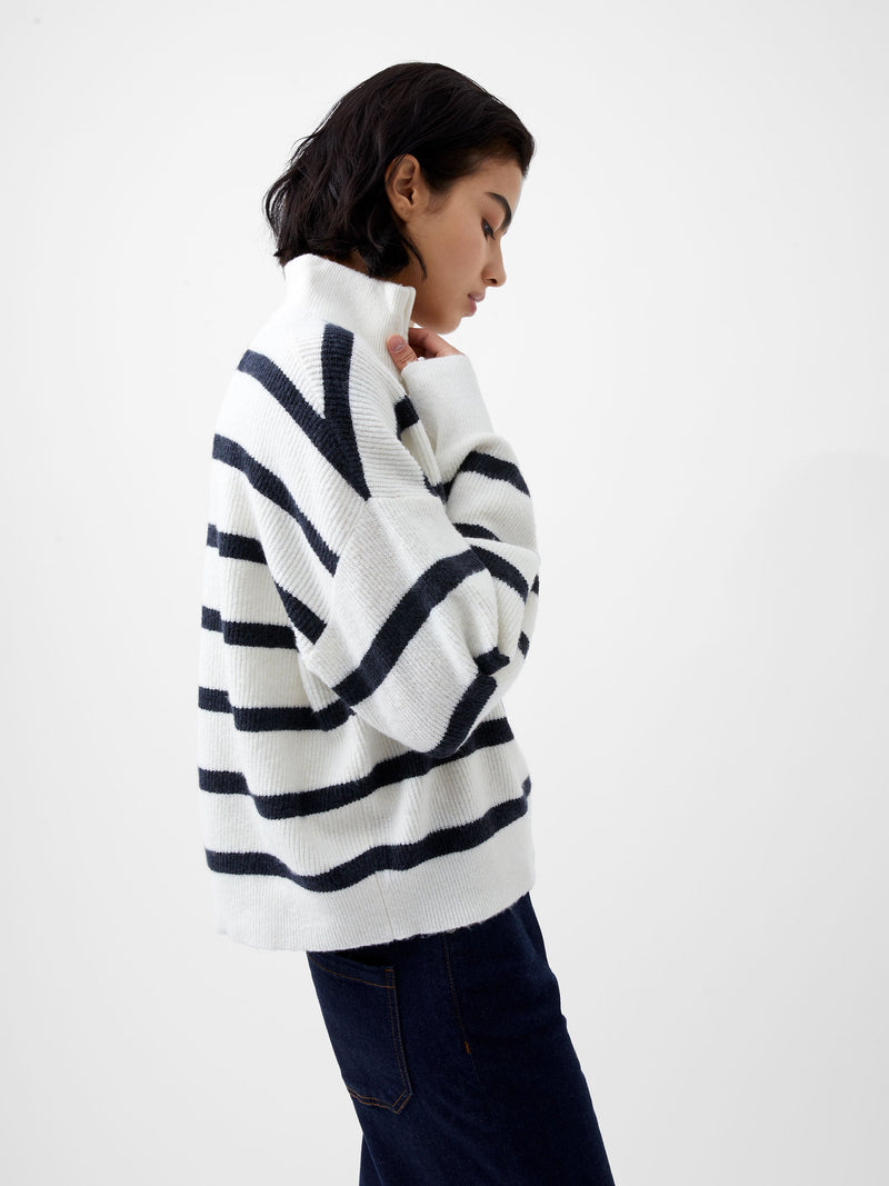 Vhari Recycled Stripe Half Zip Jumper