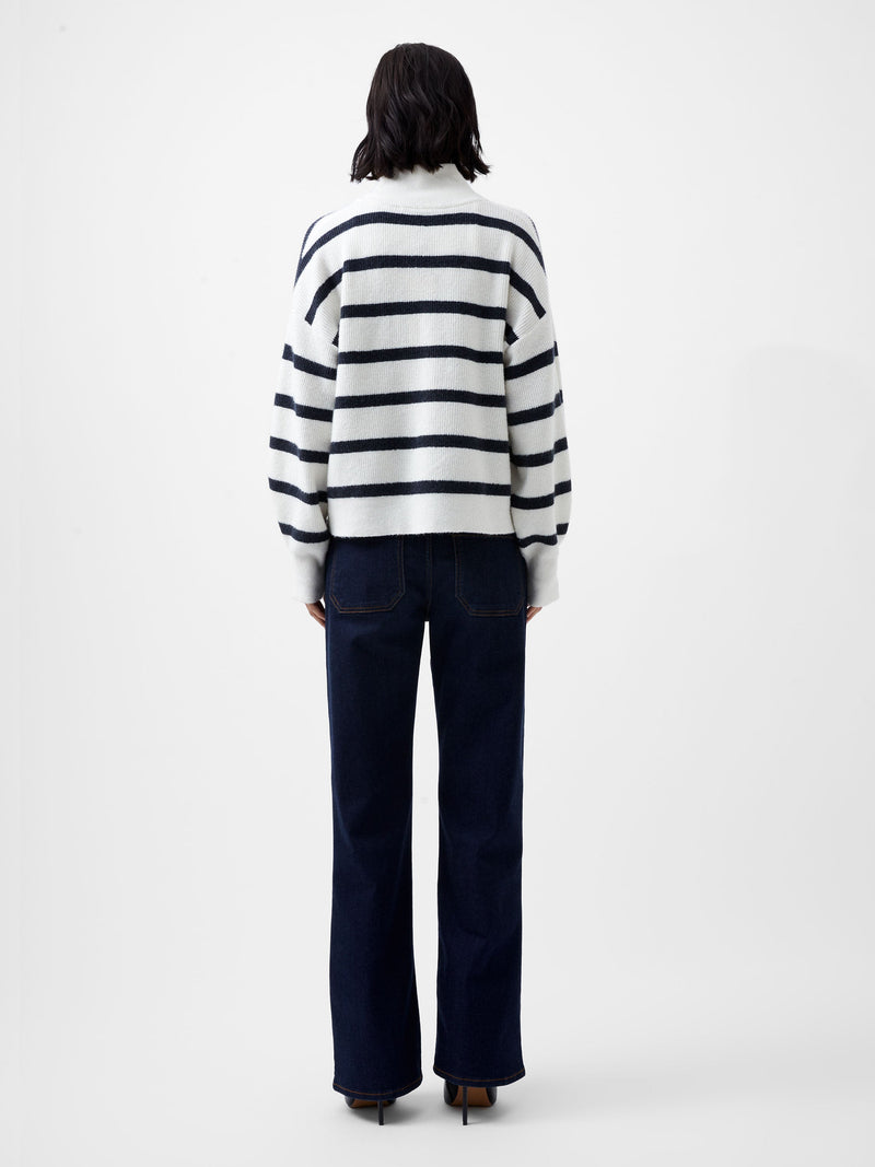 Vhari Recycled Stripe Half Zip Jumper