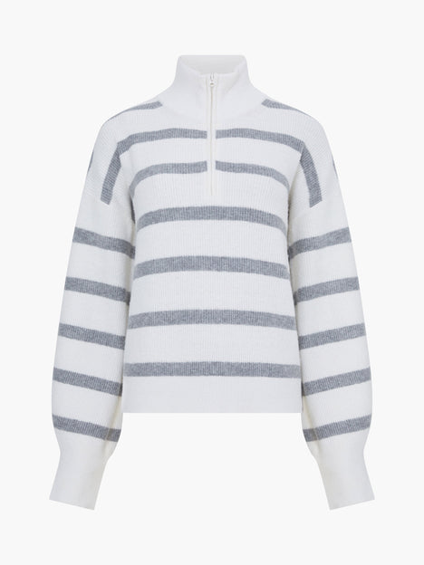 Vhari Recycled Stripe Half Zip Jumper