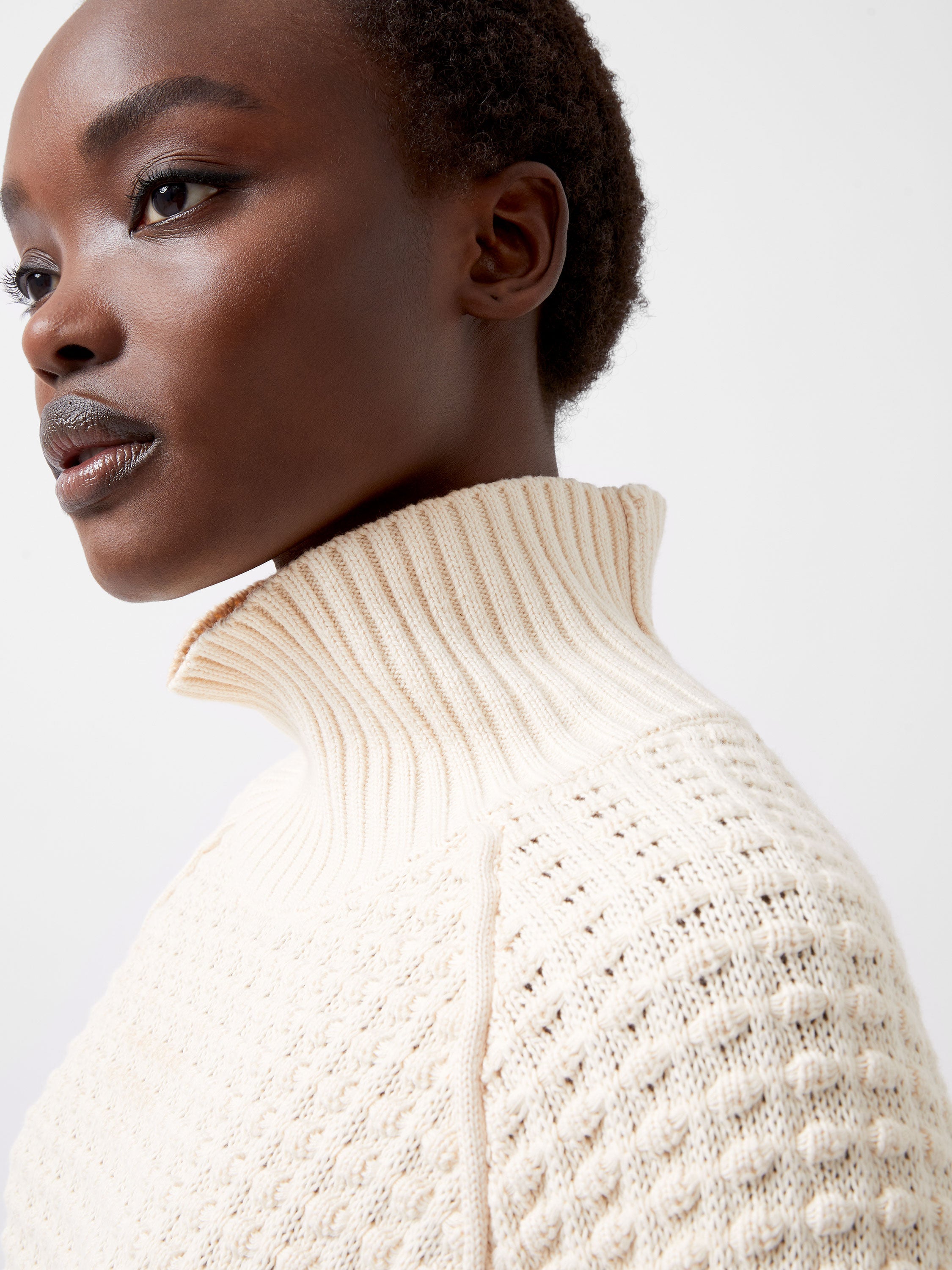 Keya Popcorn Knit Mozart Jumper Cream | French Connection EU