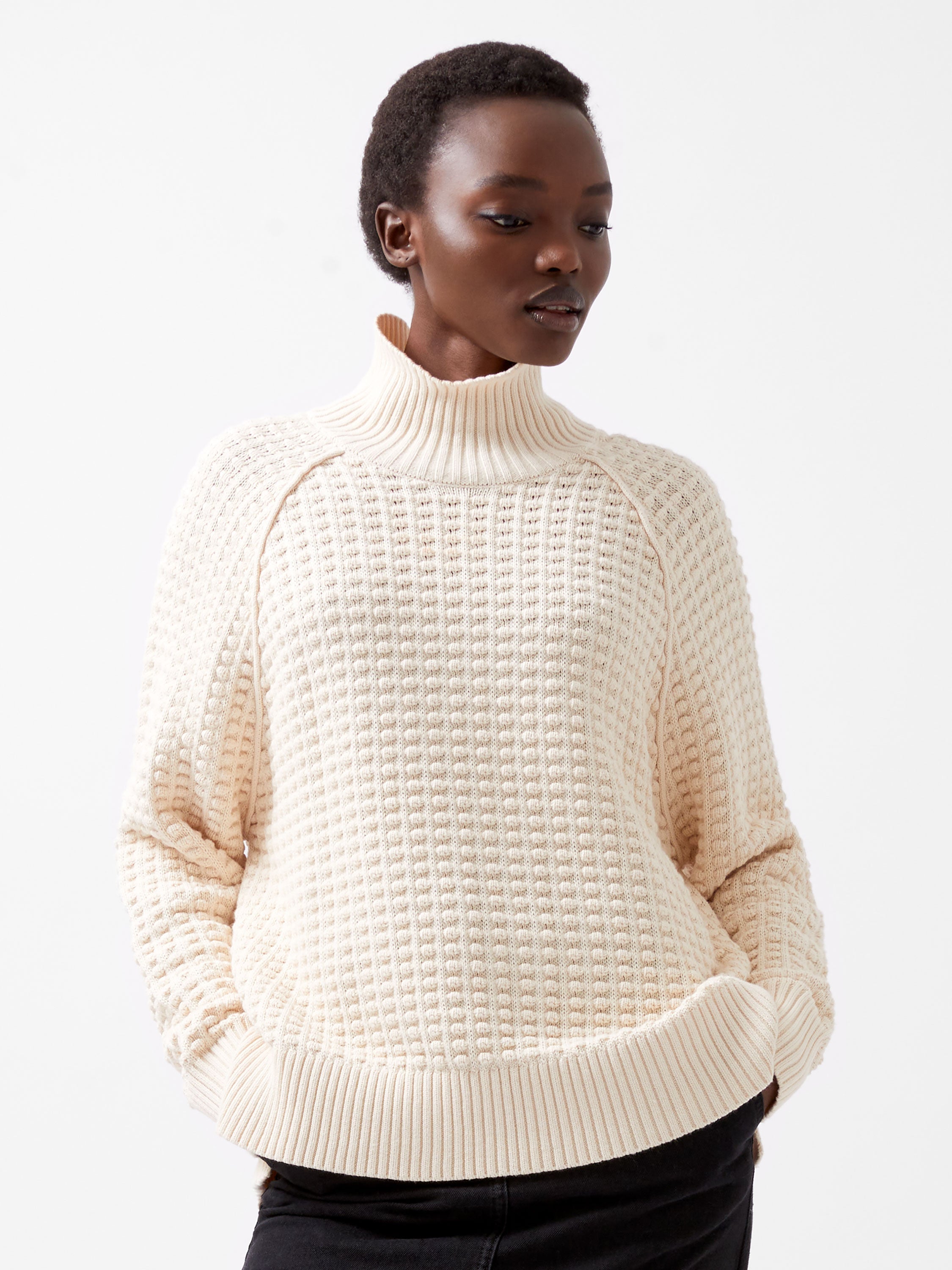 Keya Popcorn Knit Mozart Jumper Cream | French Connection EU