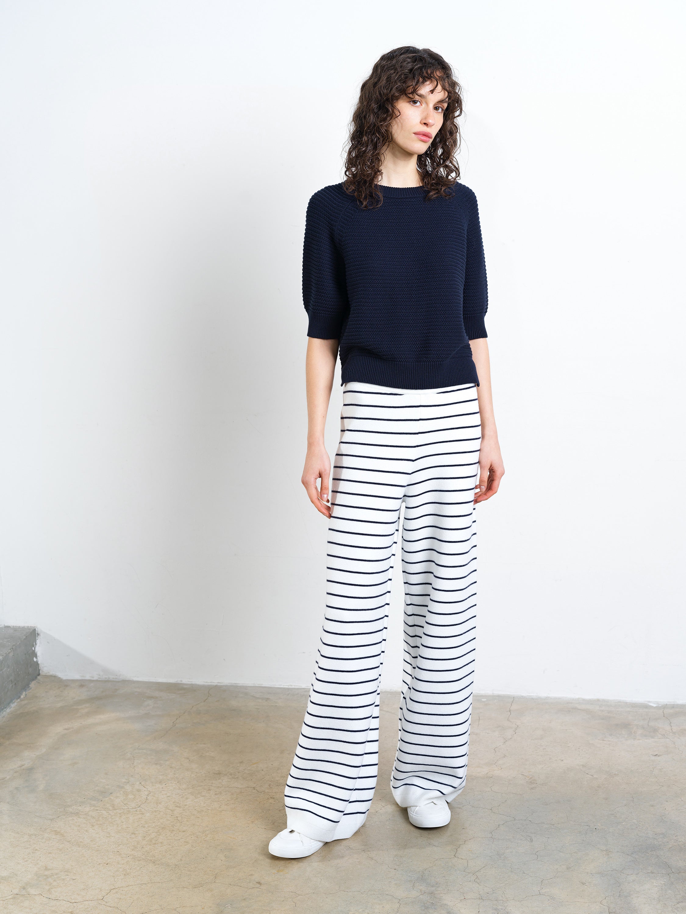 Lily Mozart Short Sleeve Purl Knit Jumper