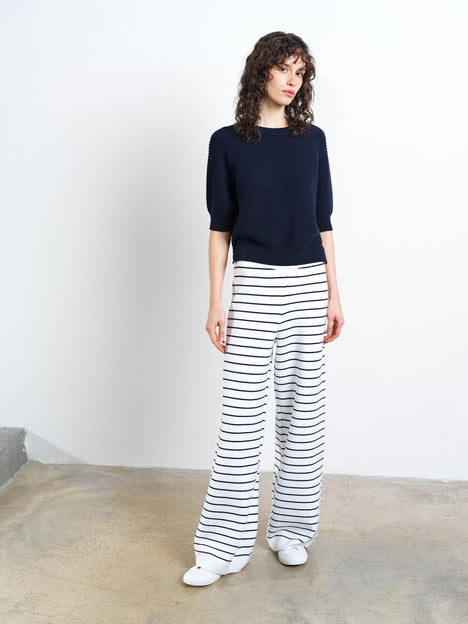 Lily Mozart Short Sleeve Purl Knit Jumper