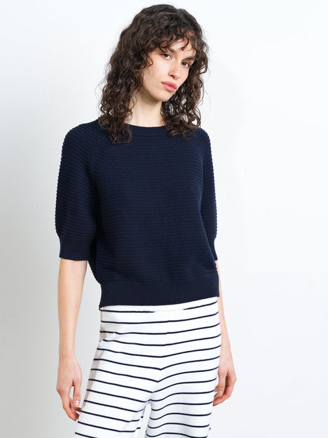 Lily Mozart Short Sleeve Purl Knit Jumper