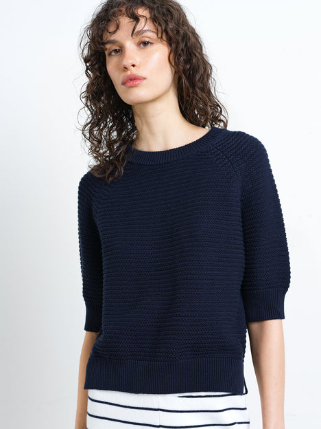 Lily Mozart Short Sleeve Purl Knit Jumper