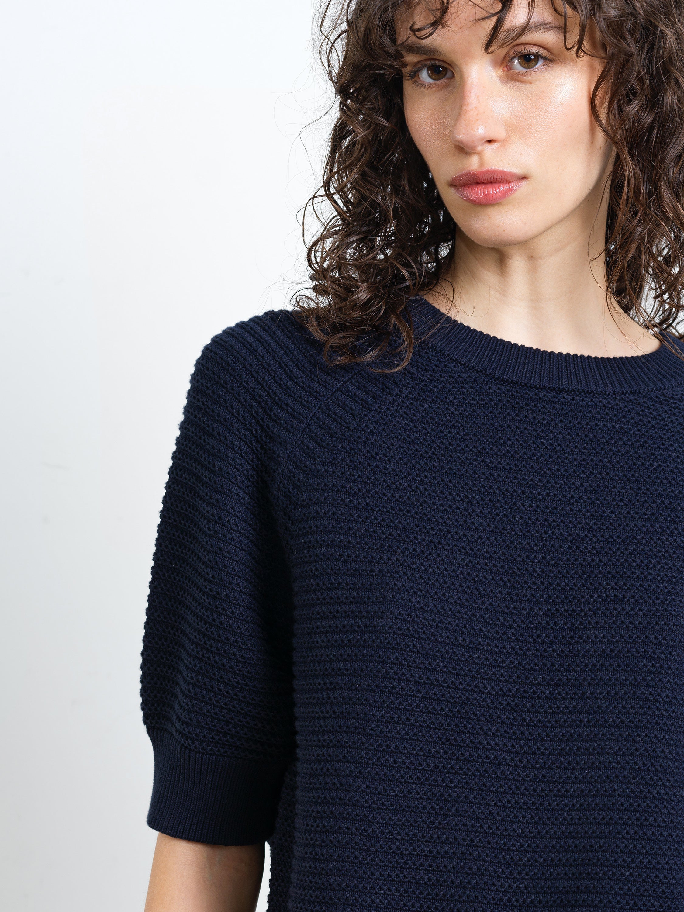 Lily Mozart Short Sleeve Purl Knit Jumper