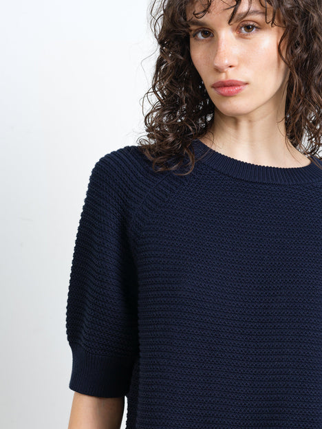 Lily Mozart Short Sleeve Purl Knit Jumper