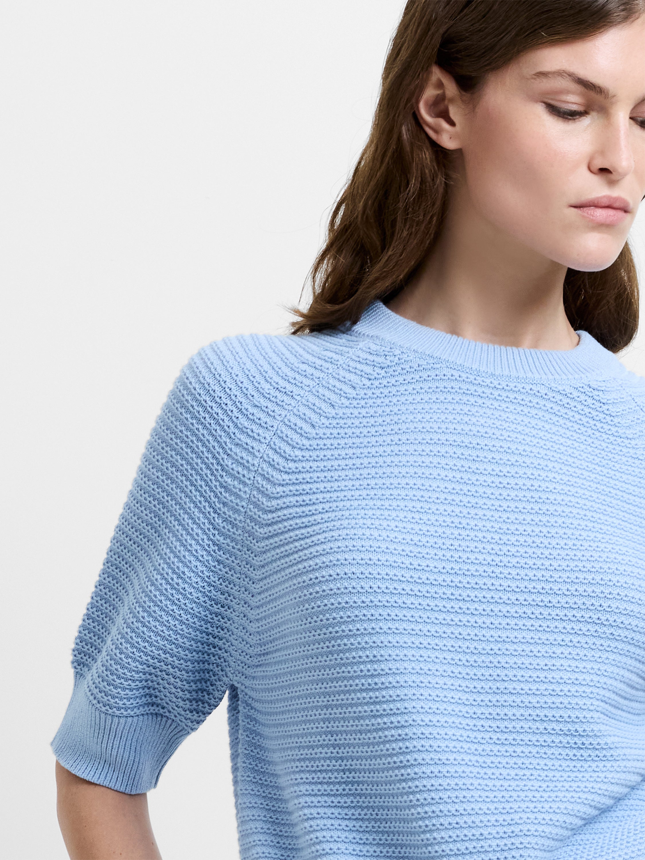 Lily Mozart Short Sleeve Purl Knit Jumper