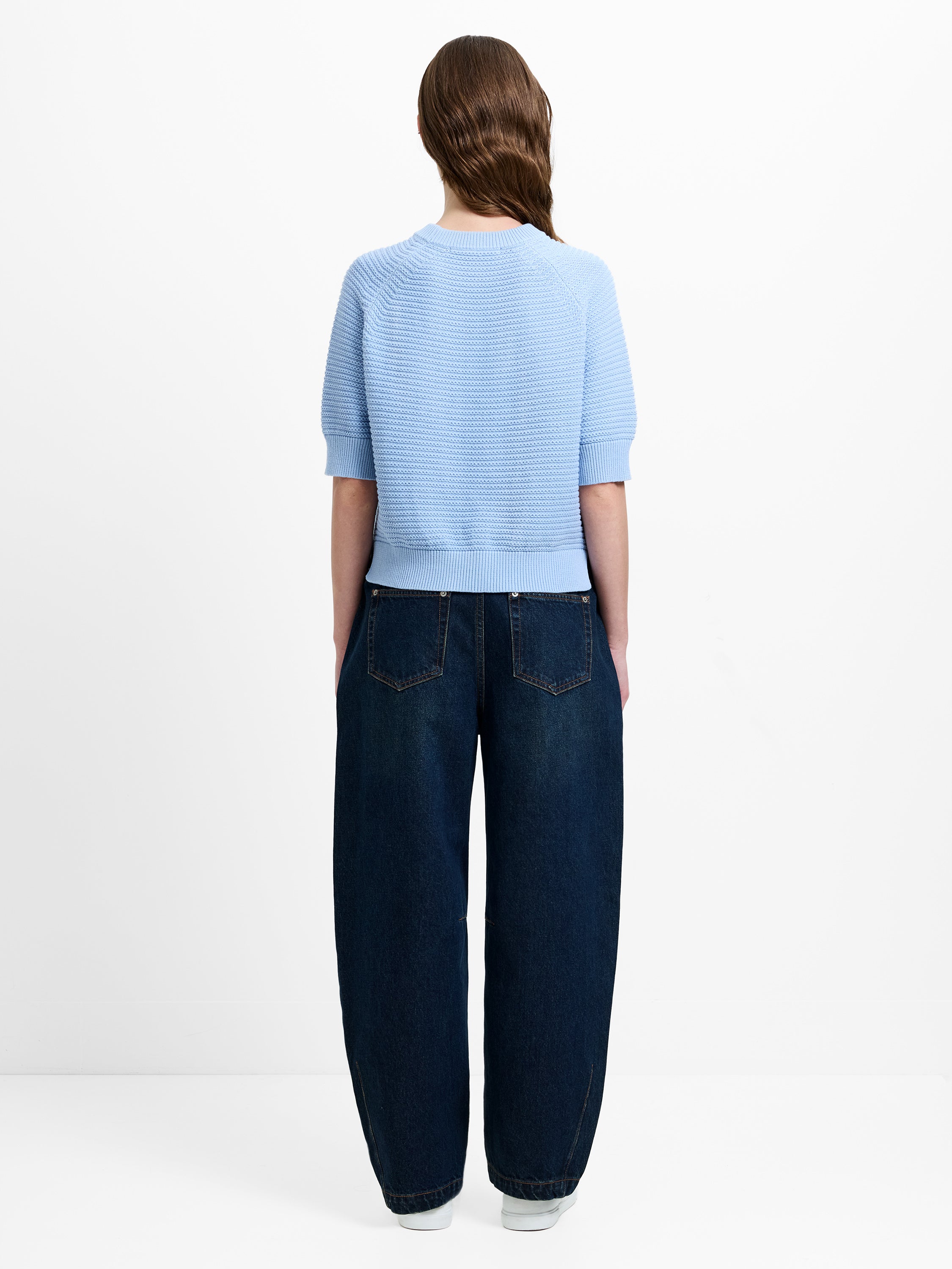 Lily Mozart Short Sleeve Purl Knit Jumper