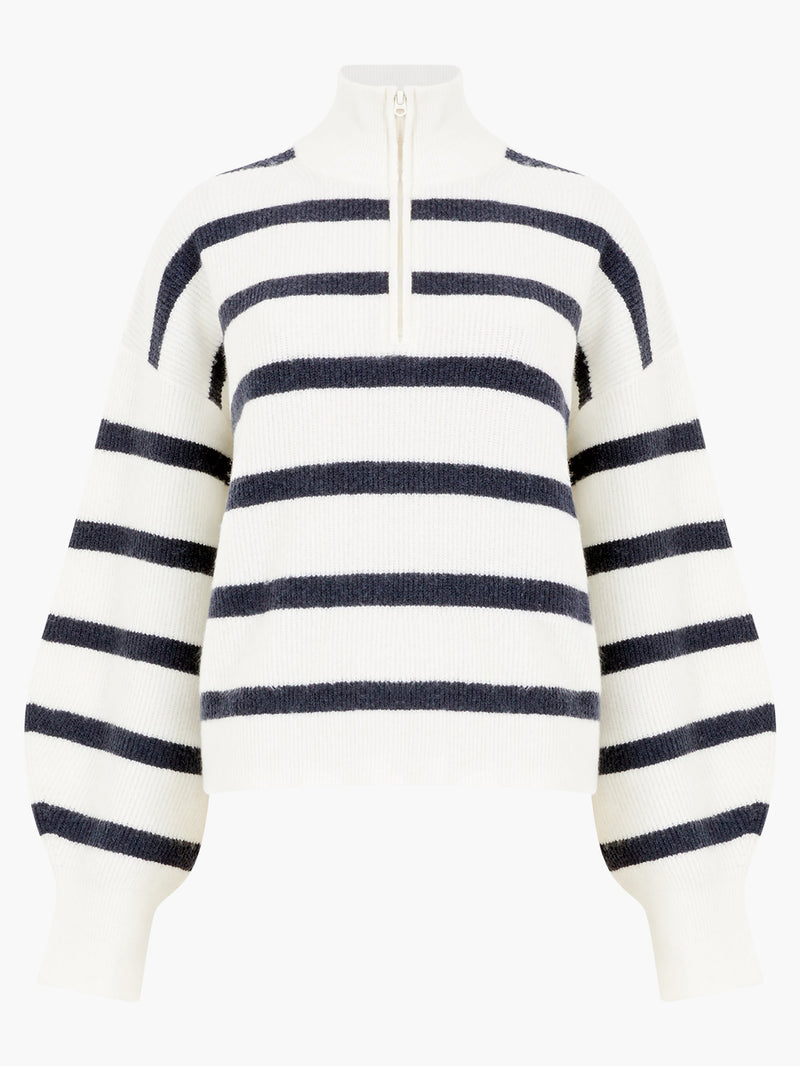 Vhari Recycled Stripe Half Zip Jumper