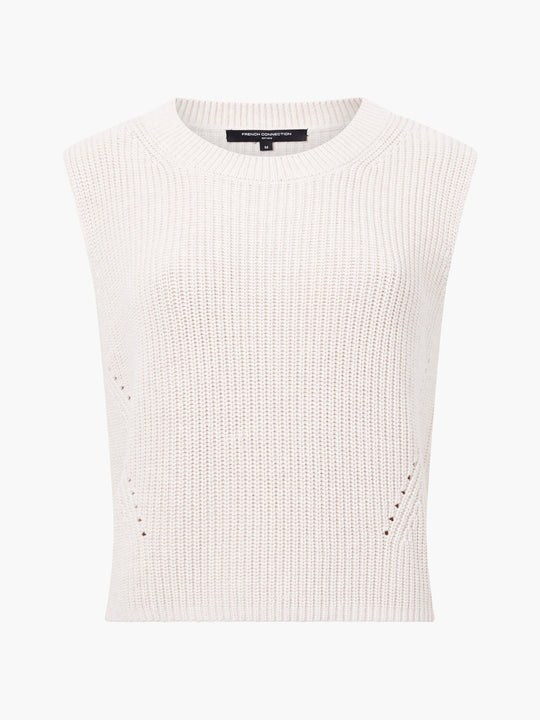 Mozart Knit Crew Neck Sleeveless Vest