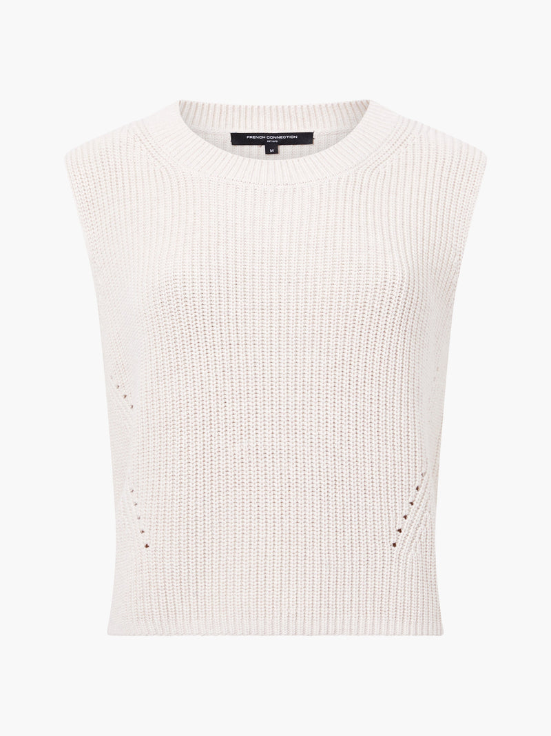 Mozart Knit Crew Neck Sleeveless Vest