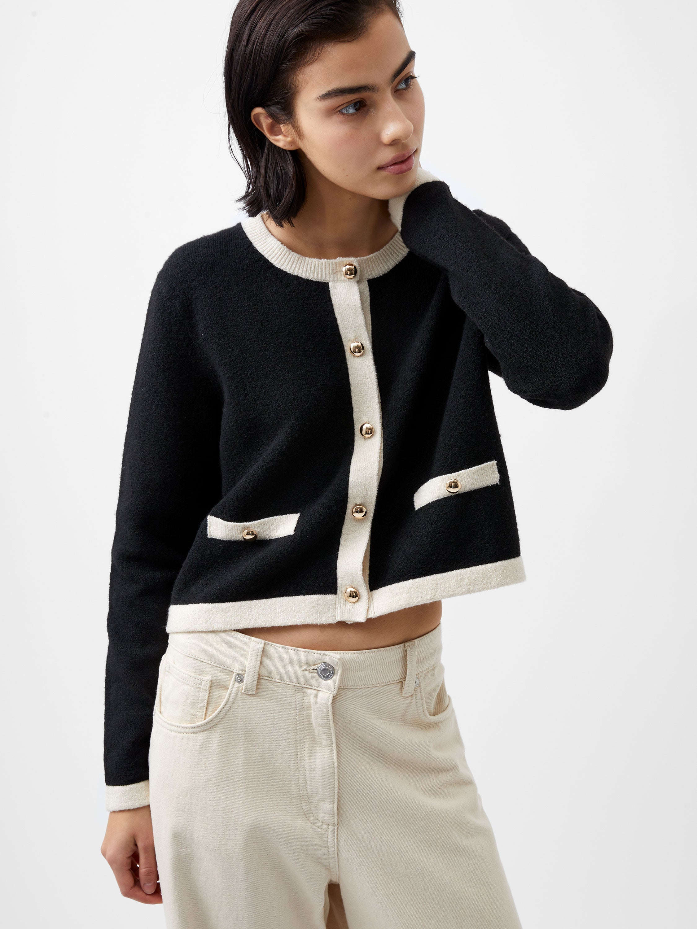 Vhari Recycled Contrast Cardigan