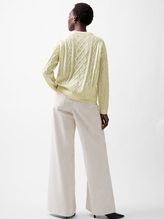 Otilia Gold Foil Cable Knit Jumper