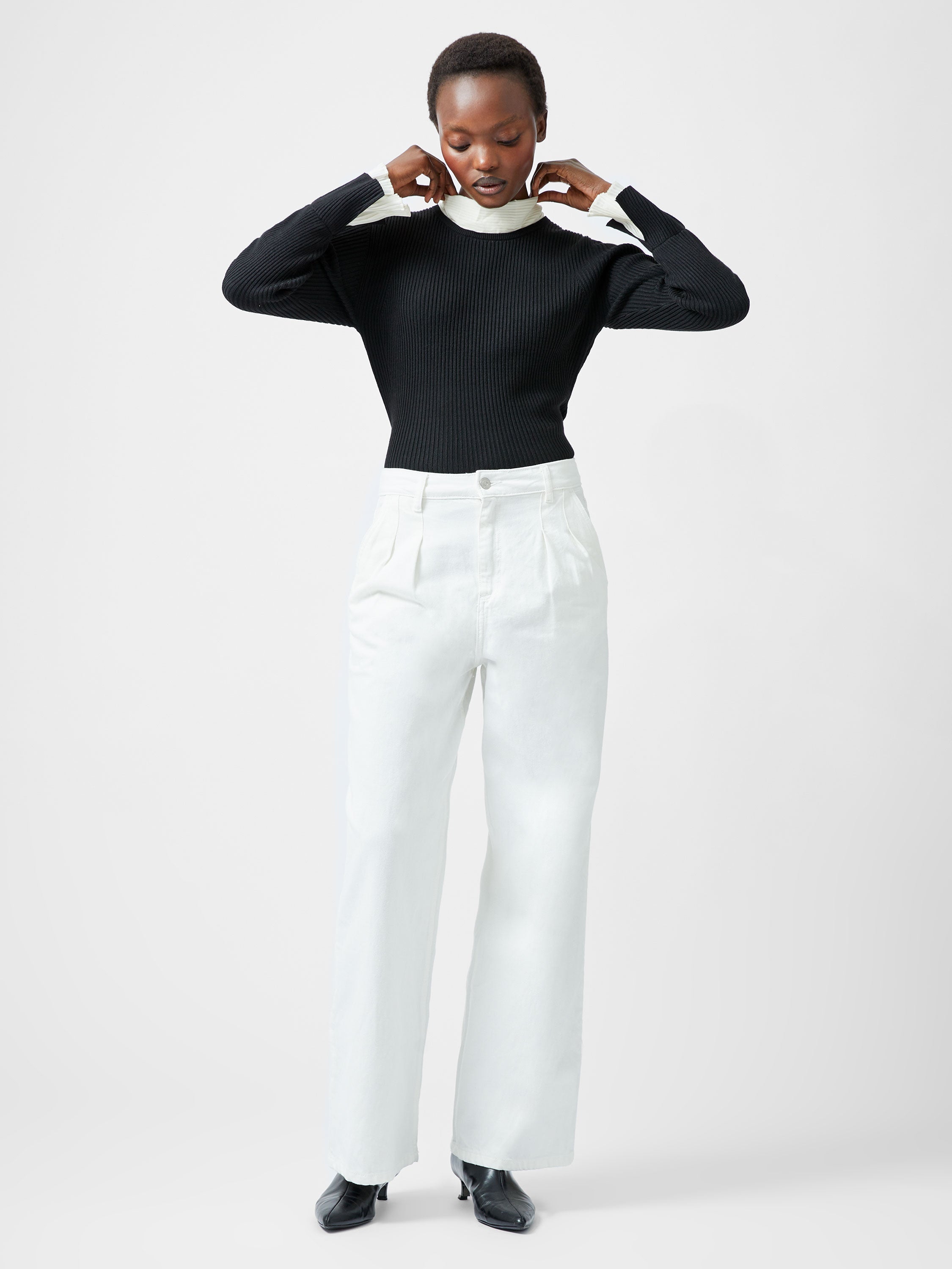 Melody Pleated Bow Long Sleeve Top