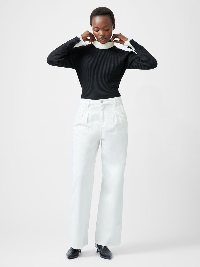 Melody Pleated Bow Long Sleeve Top