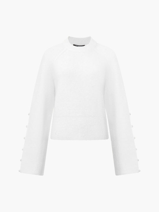 Melissa Boucle Button Detail Sleeve Jumper