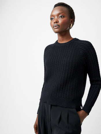 Mozart Popcorn Cable Knit Jumper