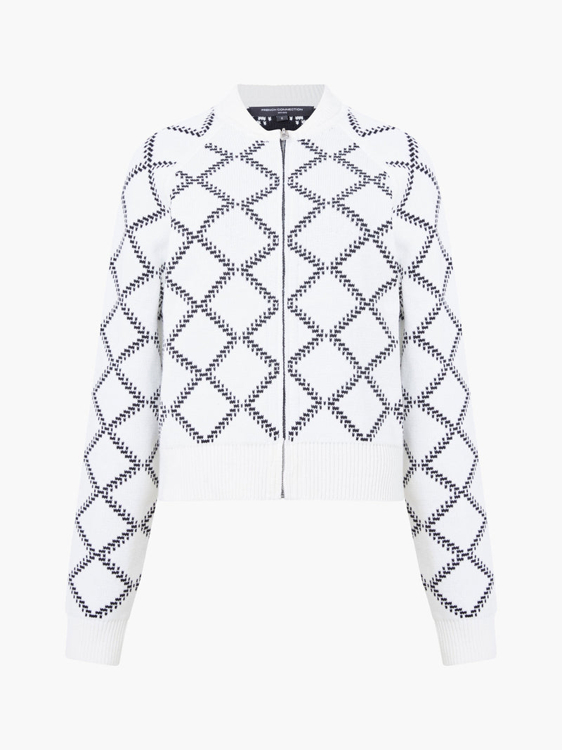 Odessa Reversible Checked Zip Up Cardigan