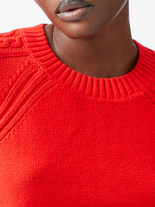 Lily Cable Knit Balloon Sleeve Jumper