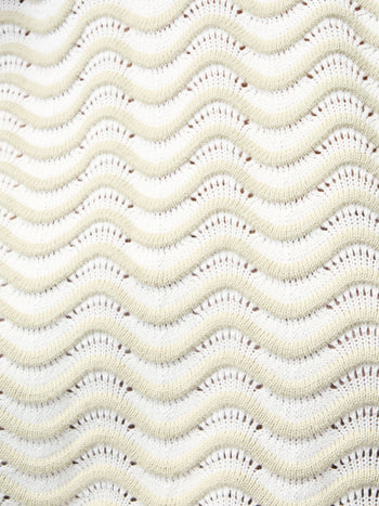 London Sleeveless Wave Knit Jumper