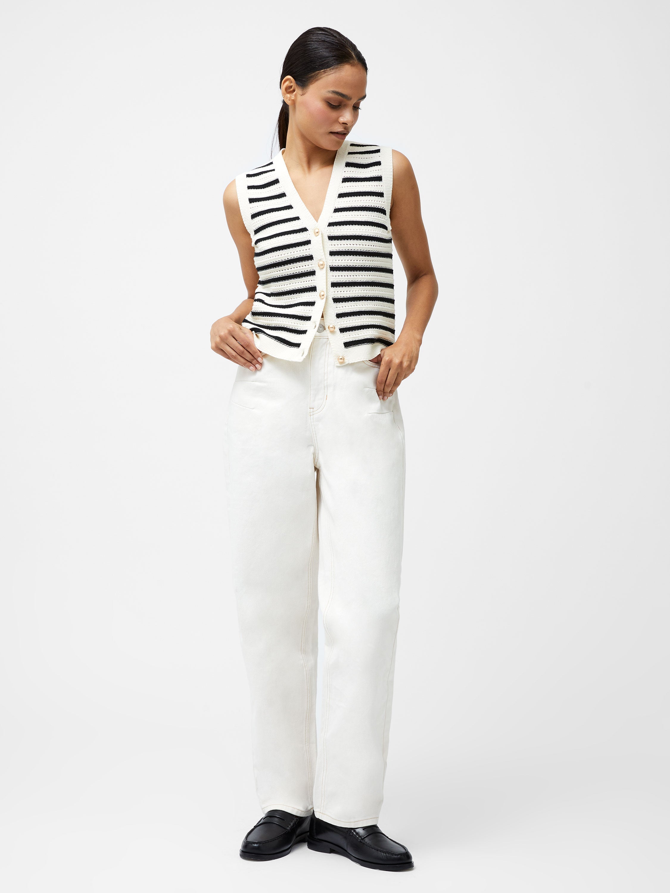 Lumi Mozart Stripe Knit Waistcoat