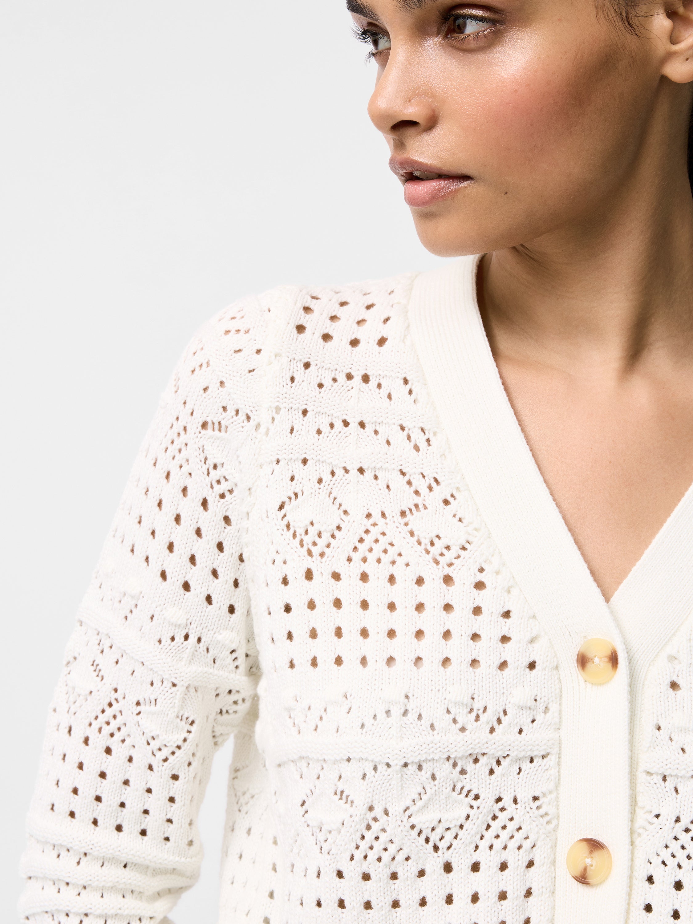 Crochet Bobble Knit Cardigan