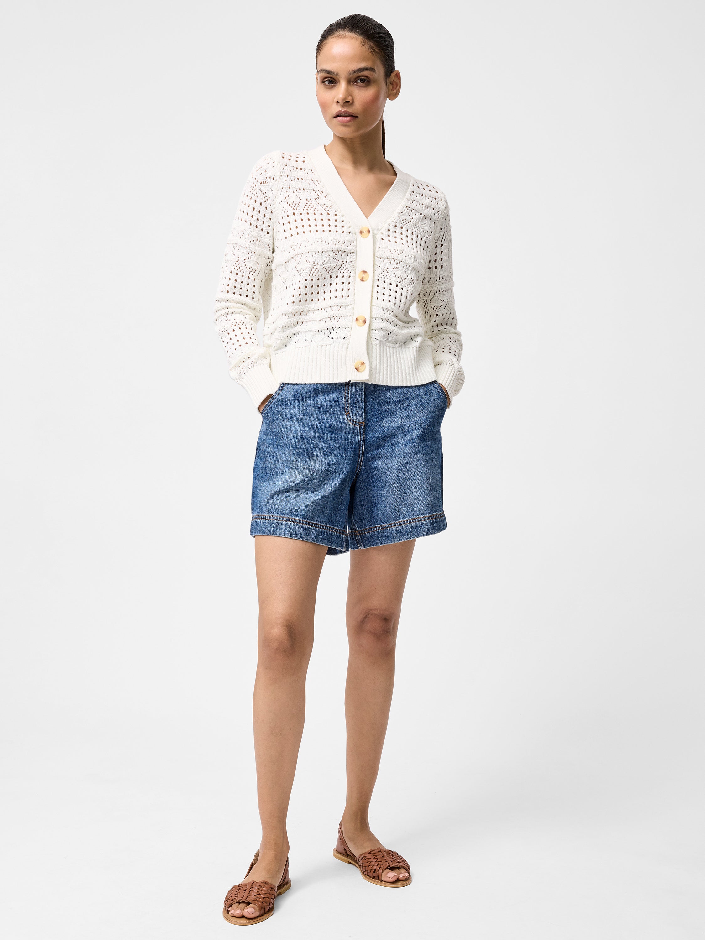 Crochet Bobble Knit Cardigan