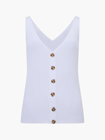 Ribbed Button Vest