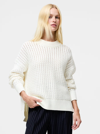 Varli Mock Neck Open Stitch Jumper