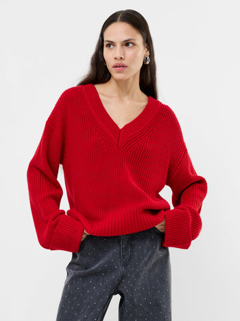Joss Long Sleeve V Neck Jumper
