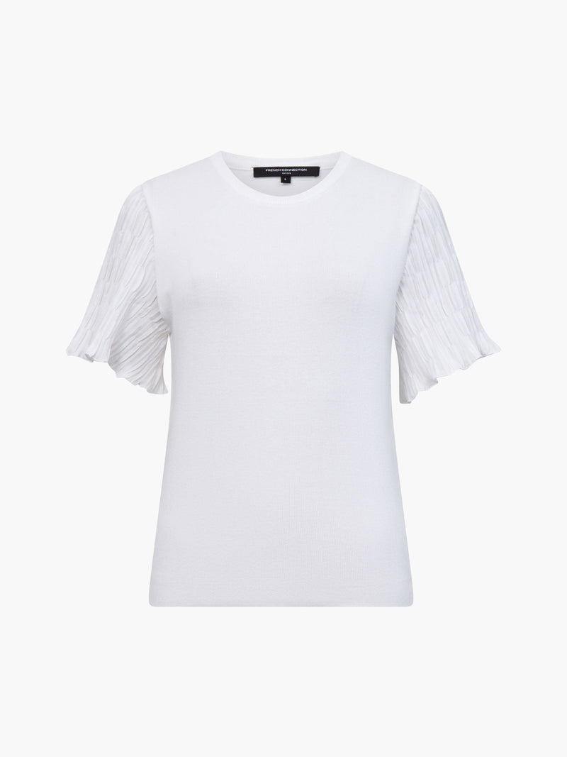 Levy Pleated Short Sleeve Top