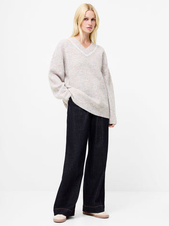 Kezia Recycled Vertical V Neck Jumper