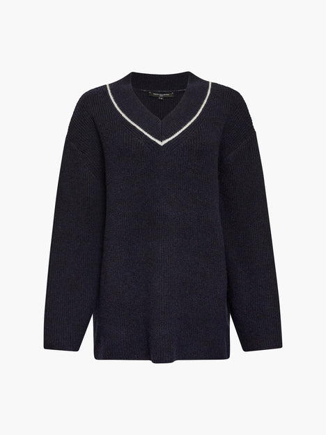Kezia Recycled Vertical V Neck Jumper