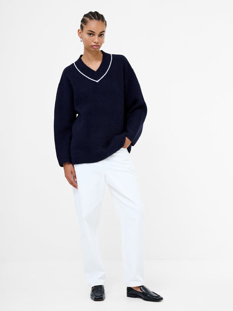 Kezia Recycled Vertical V Neck Jumper