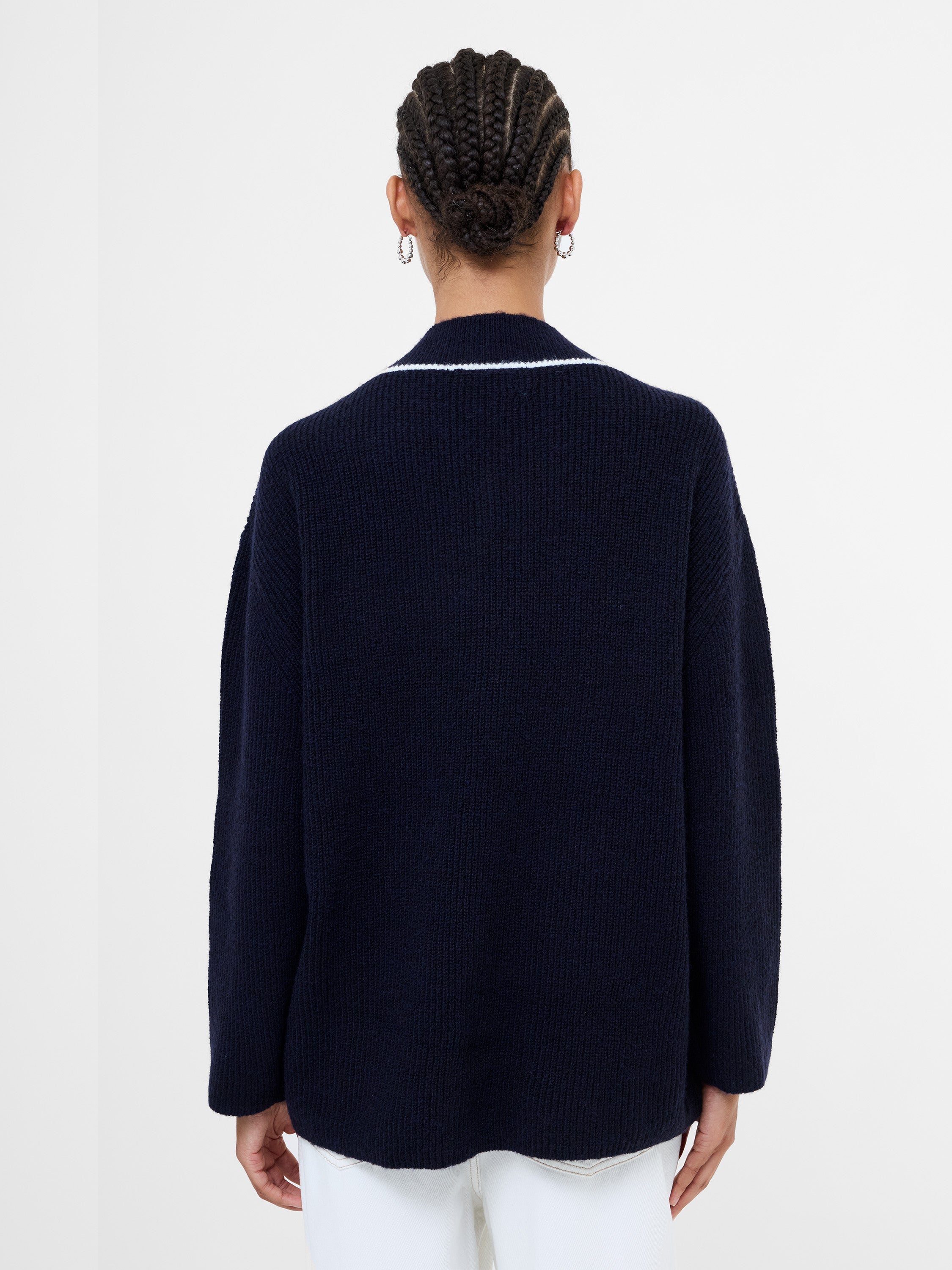 Kezia Recycled Vertical V Neck Jumper