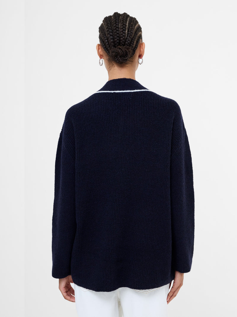 Kezia Recycled Vertical V Neck Jumper