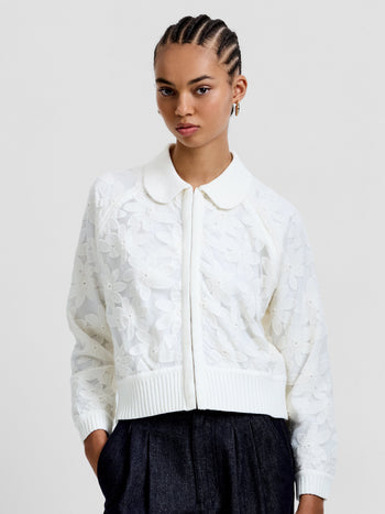 Diella Knit Applique Cardigan