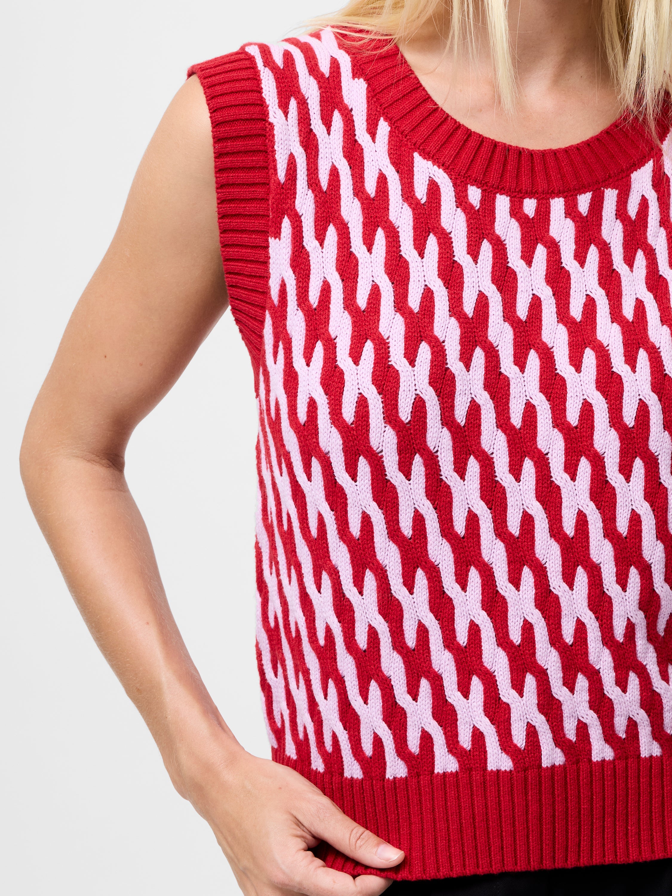 Klara Flec Abstract Striped Vest