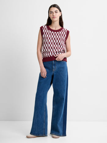 Klara Flec Abstract Striped Vest