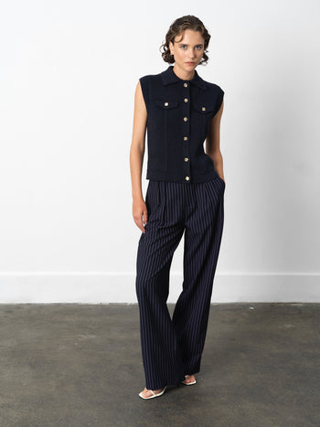 Roland Knit Collared Gilet